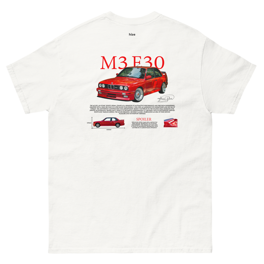 BMW M3 E30 T-shirt - White Back View