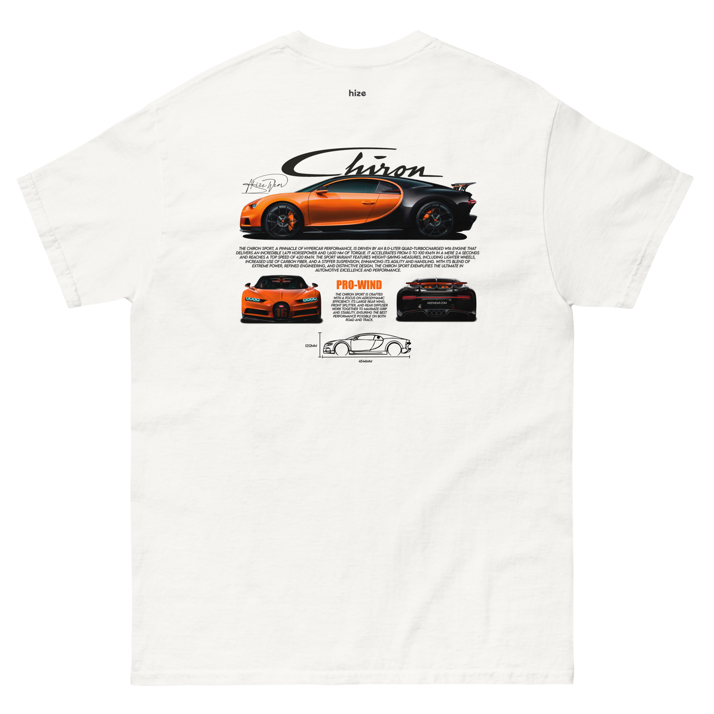 Bugatti Chiron Sport T-shirt - White Back