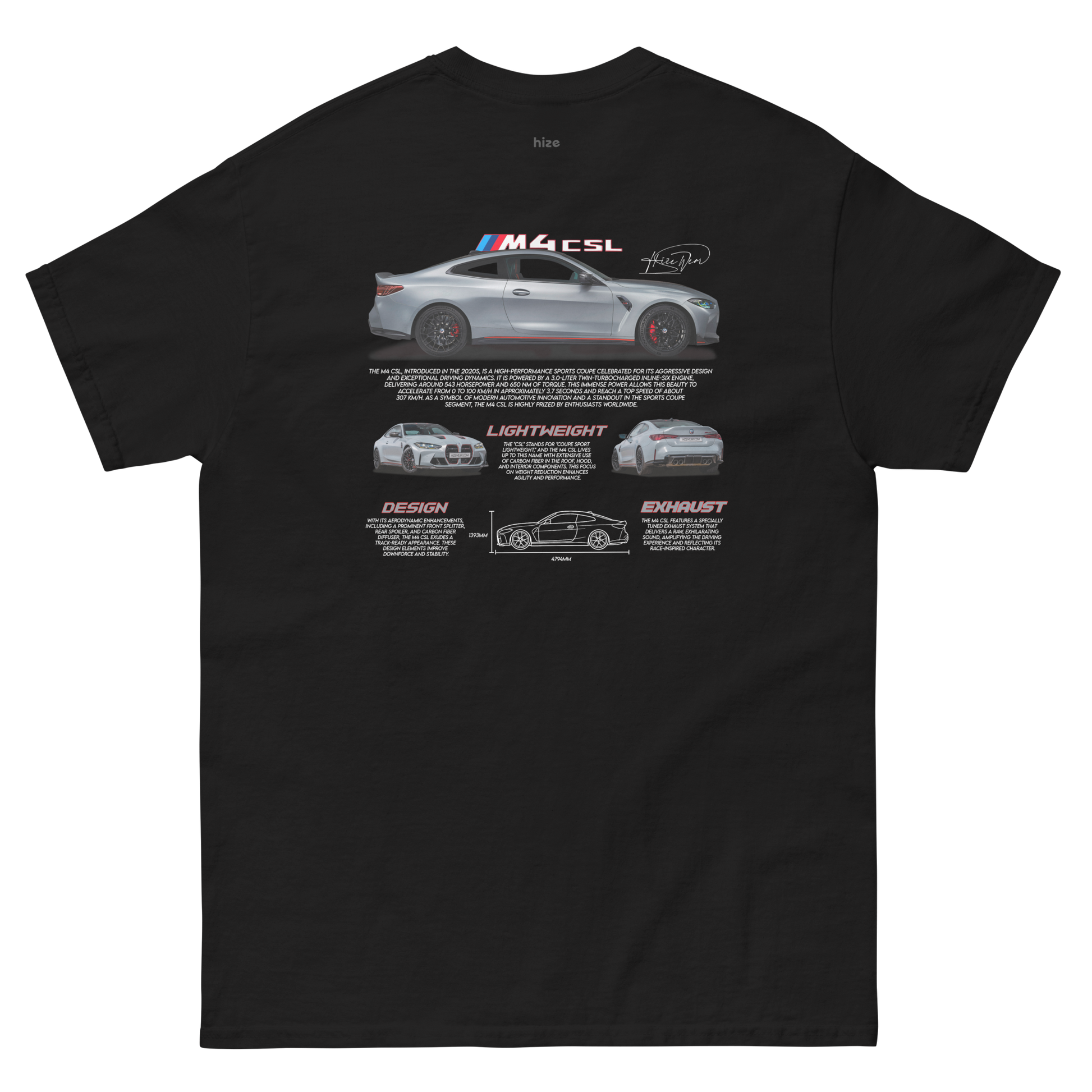 BMW M4 CSL T-shirt - Black Back