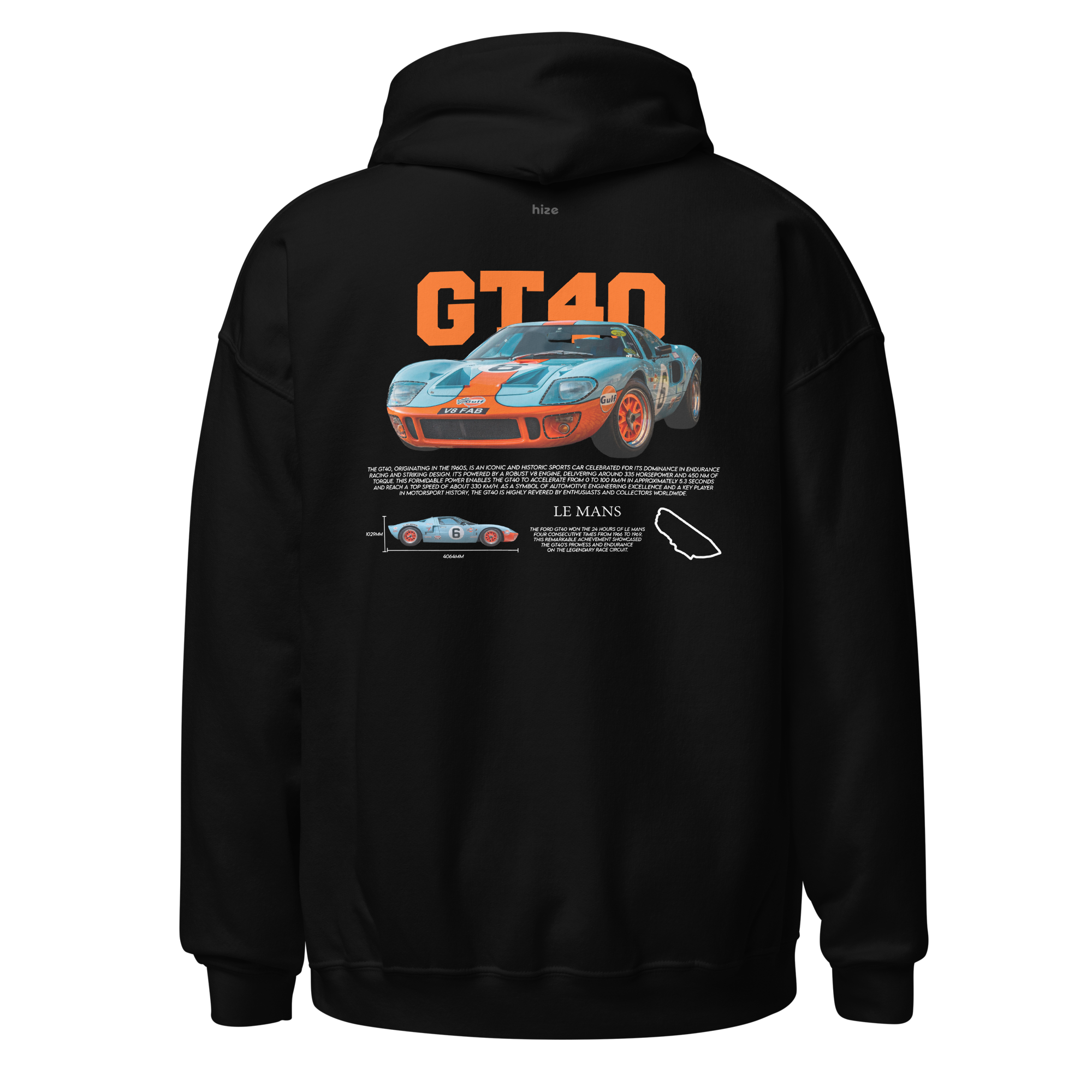 Ford GT40 Hoodie - Black Back
