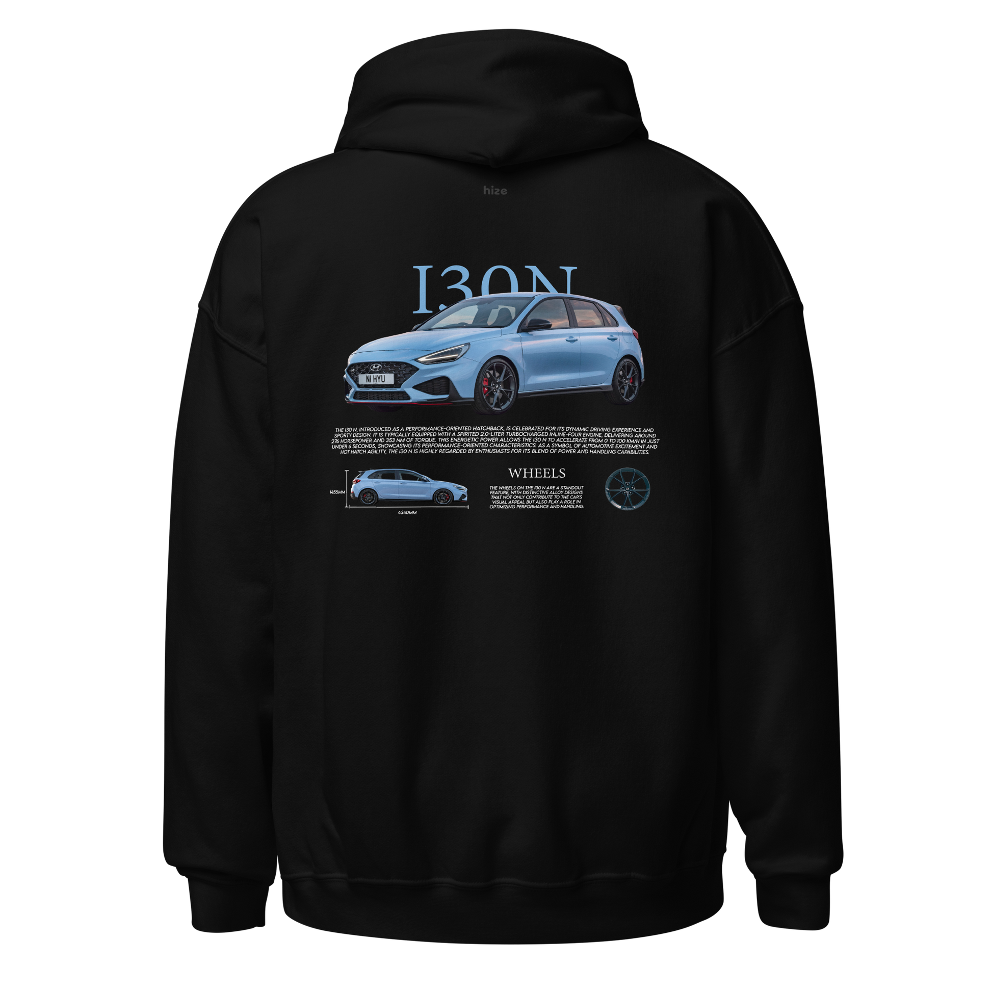 Hyundai i30n Hoodie - Black Back