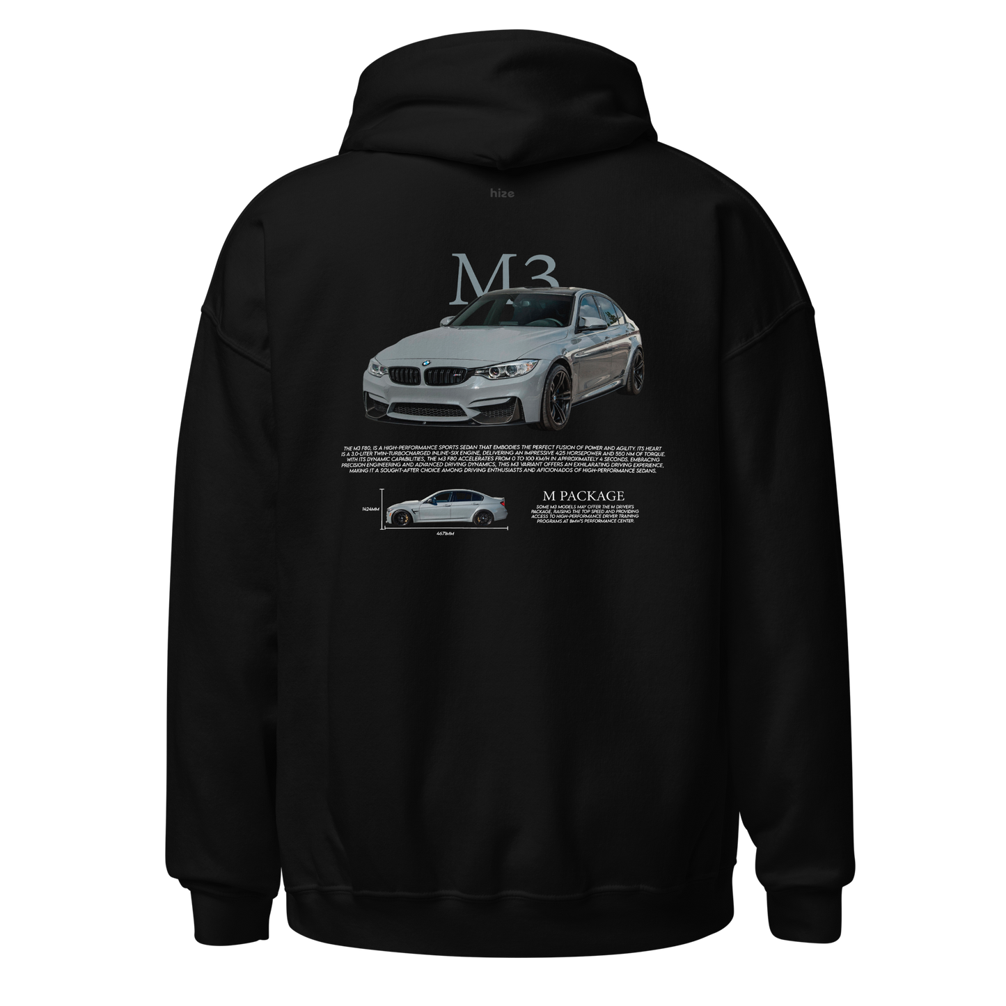 BMW M3 Hoodie - Black Back