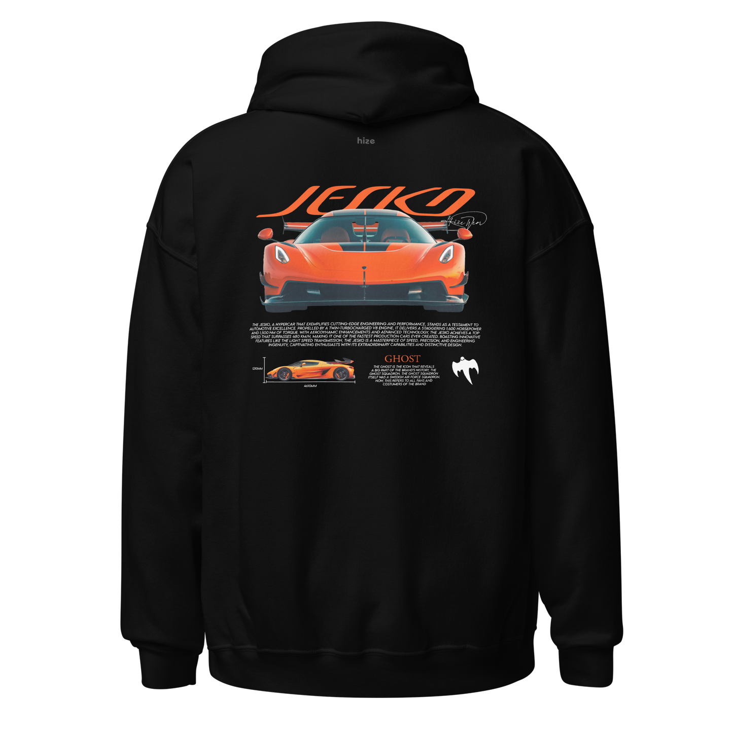 Koenigsegg Jesko Hoodie - Black Back