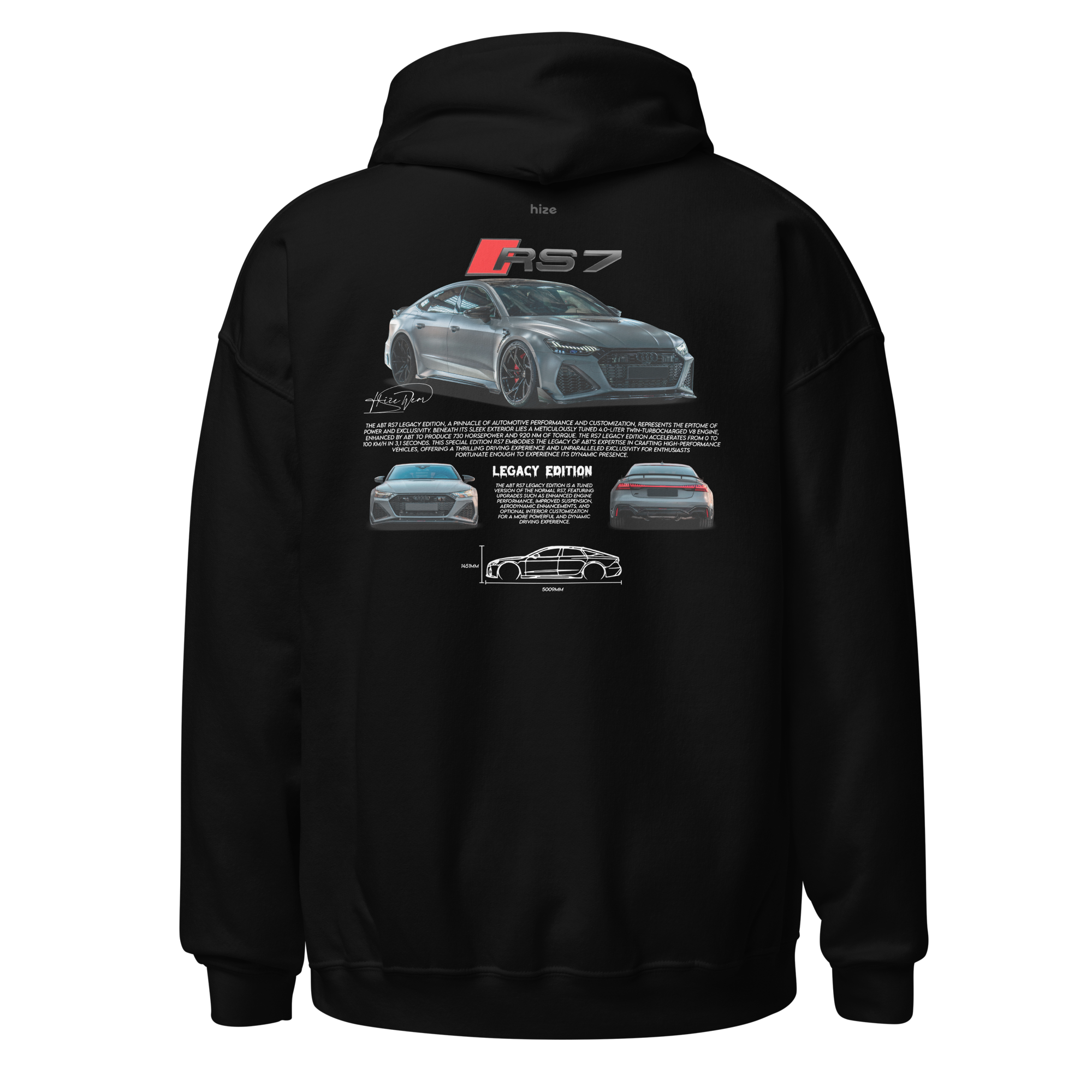 AUDI RS 7 Hoodie - Black Back