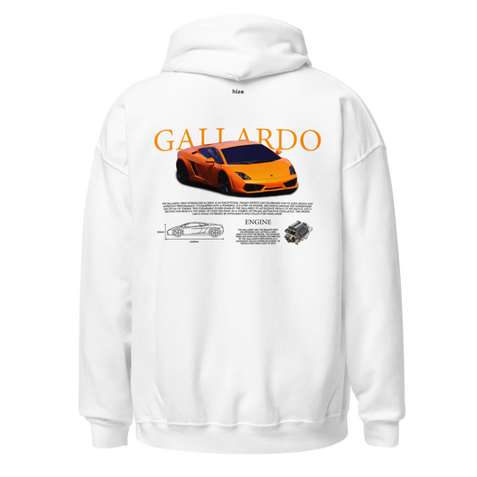 Lamborghini Gallardo Hoodie - White Back