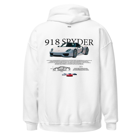 Porsche 918 Spyder Hoodie - White Back View