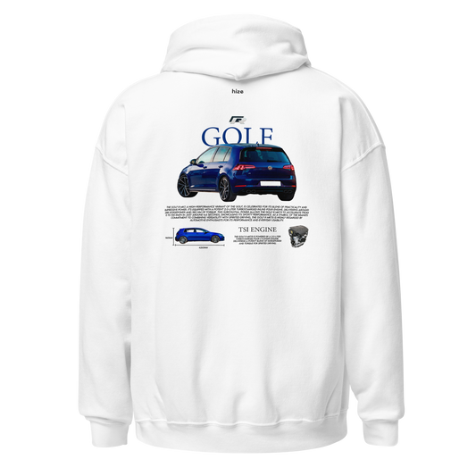 Volkswagen Golf Hoodie - White Back