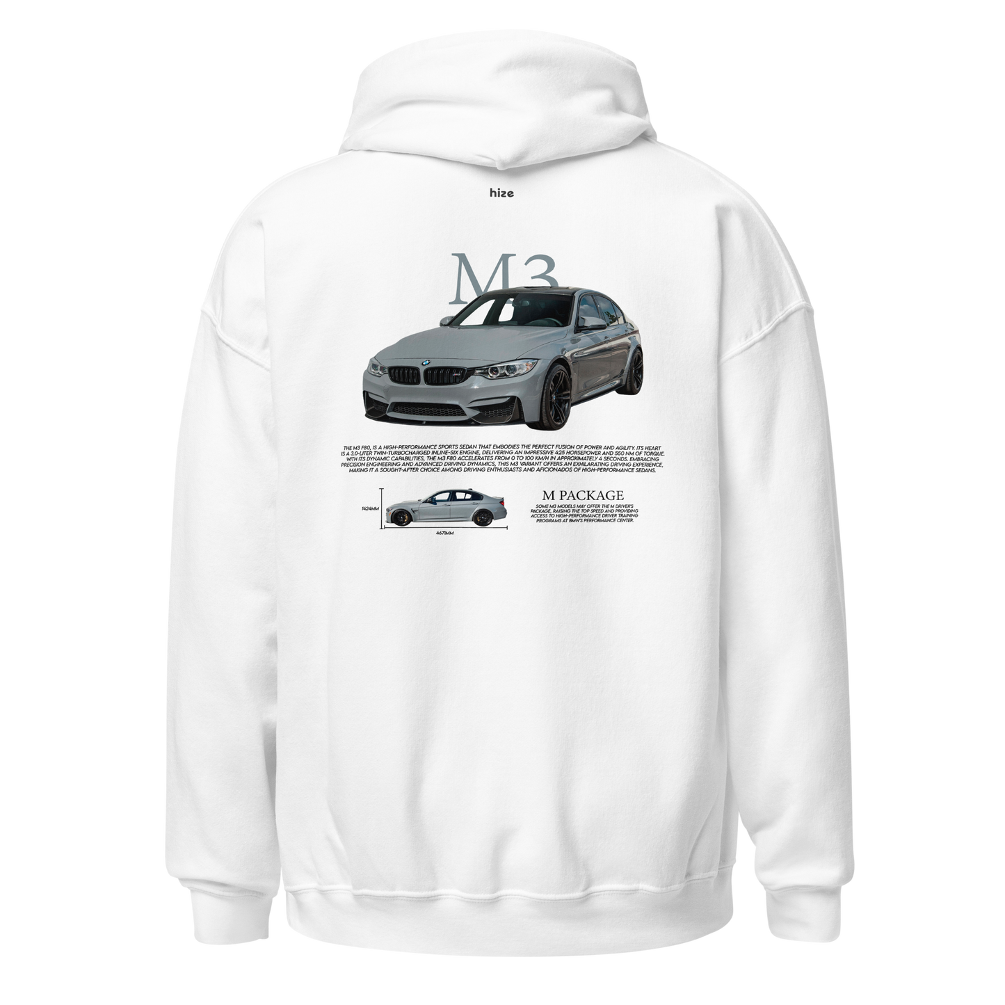 BMW M3 Hoodie - White Back
