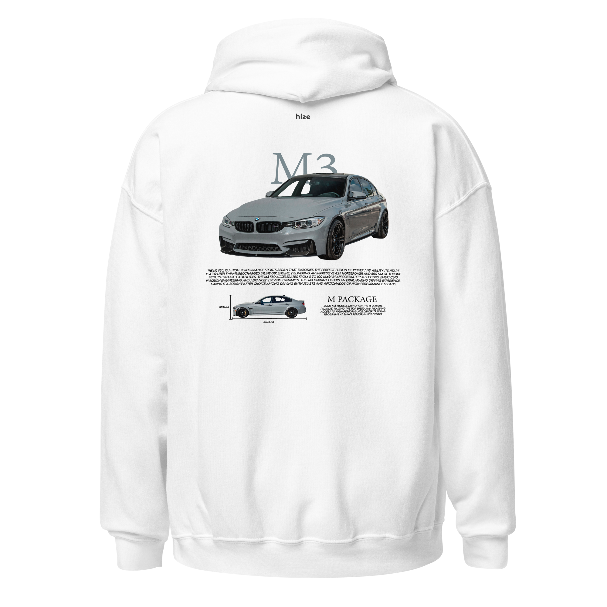 BMW M3 Hoodie - White Back