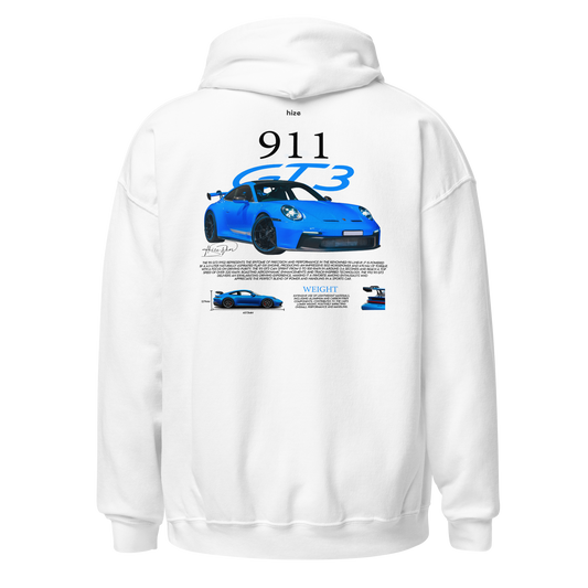 Porsche 911 GT3 992 Hoodie - White Back View