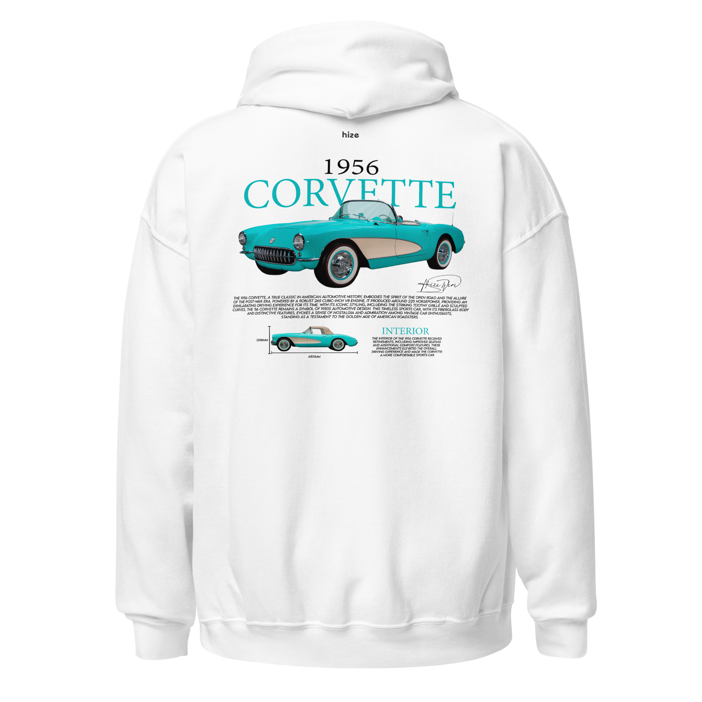 Chevrolet Corvette C1 Hoodie - White Back