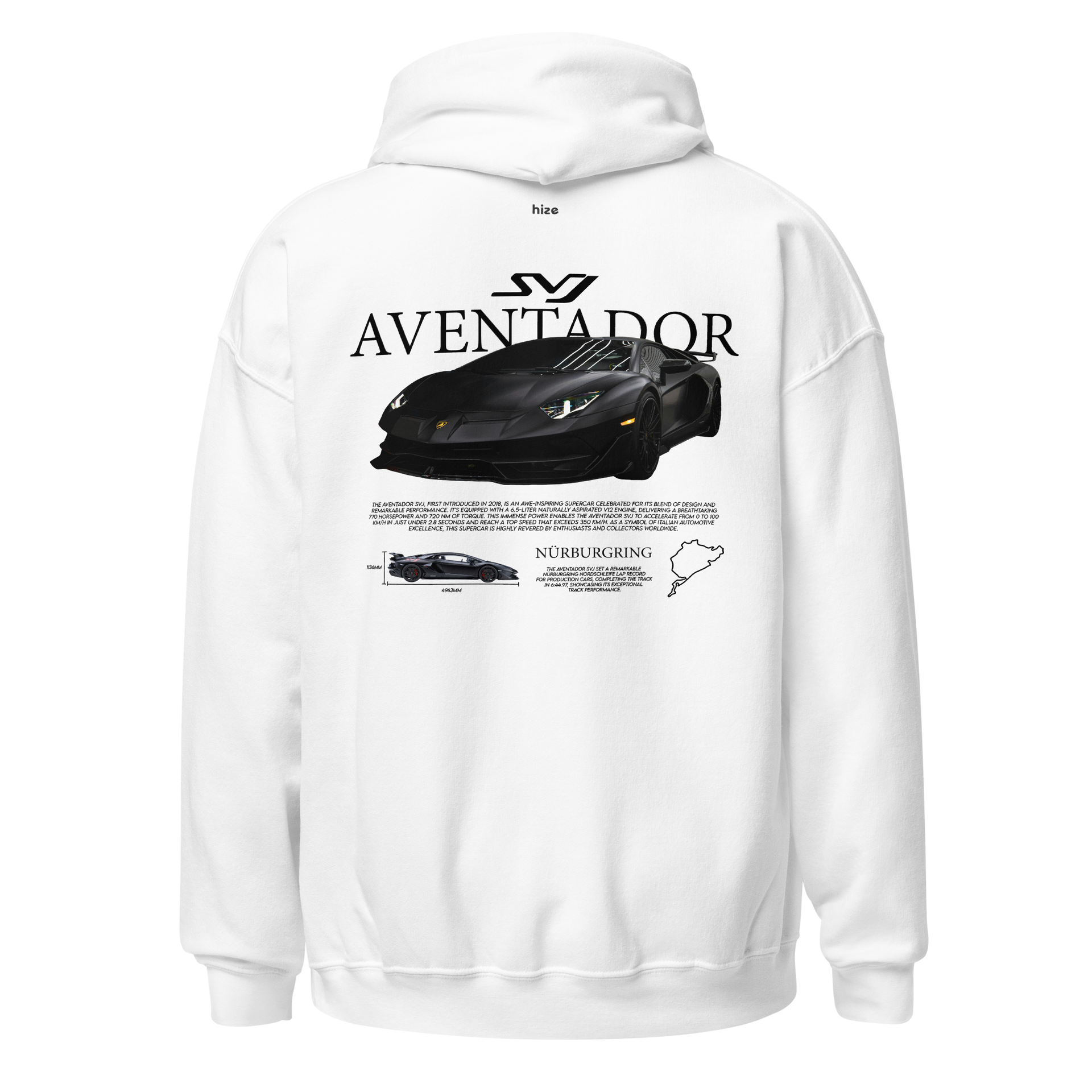▷ Lamborghini Aventador SVJ Hoodie | Car Clothes – Hize Wear