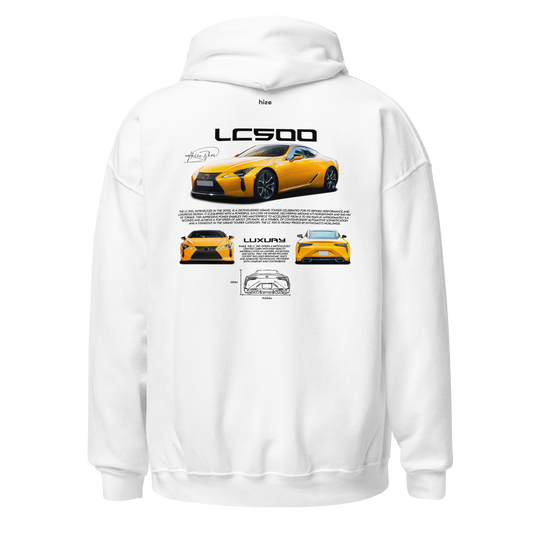 Lexus LC 500 Hoodie - White Back